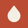 A cream coloured drop, centred on a warm red ground.